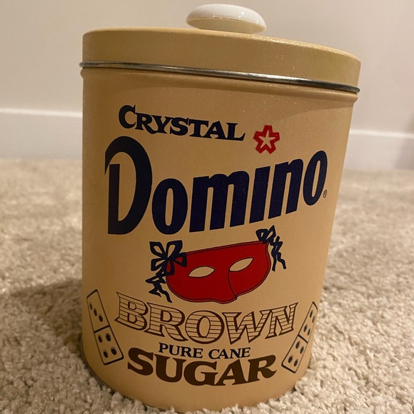 VINTAGE crystal domino sugar tins/containers - set of three - Picture 3 of 5